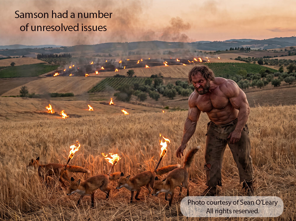Samson sets fire to 300 foxes Samson sets fire to 300 foxes