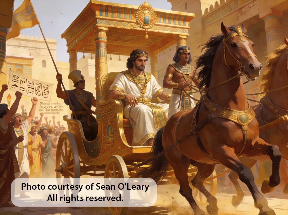 Joseph rides in splendor