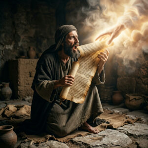 Ezekiel eating a scroll