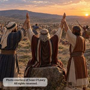 Moses Gives Joshua a Hand fighting the Amalekites